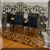 DM01. Venetian glass mirror. 47"h x 62"w 